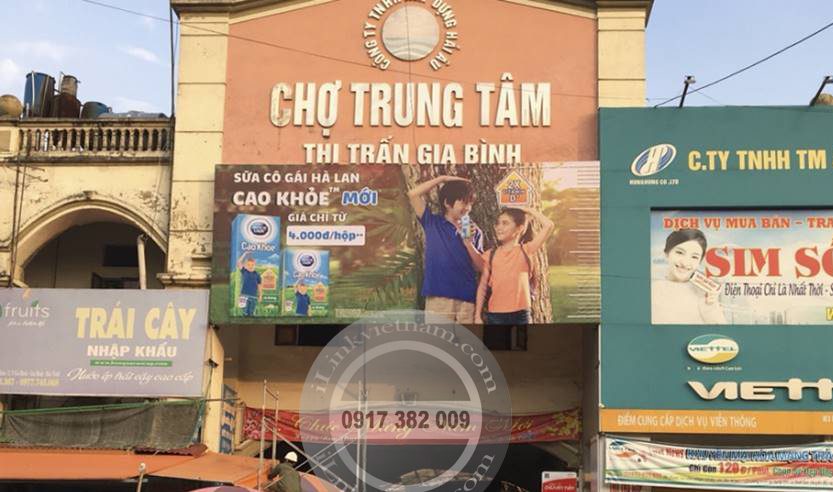 Quảng cáo pano chợ tại Gia Bình