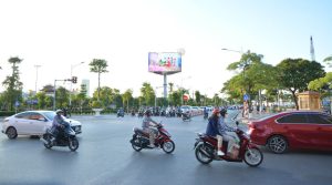 Màn hình LED quảng cáo ngoài trời tại Vườn hoa Tam Bạc, Hải Phòng.